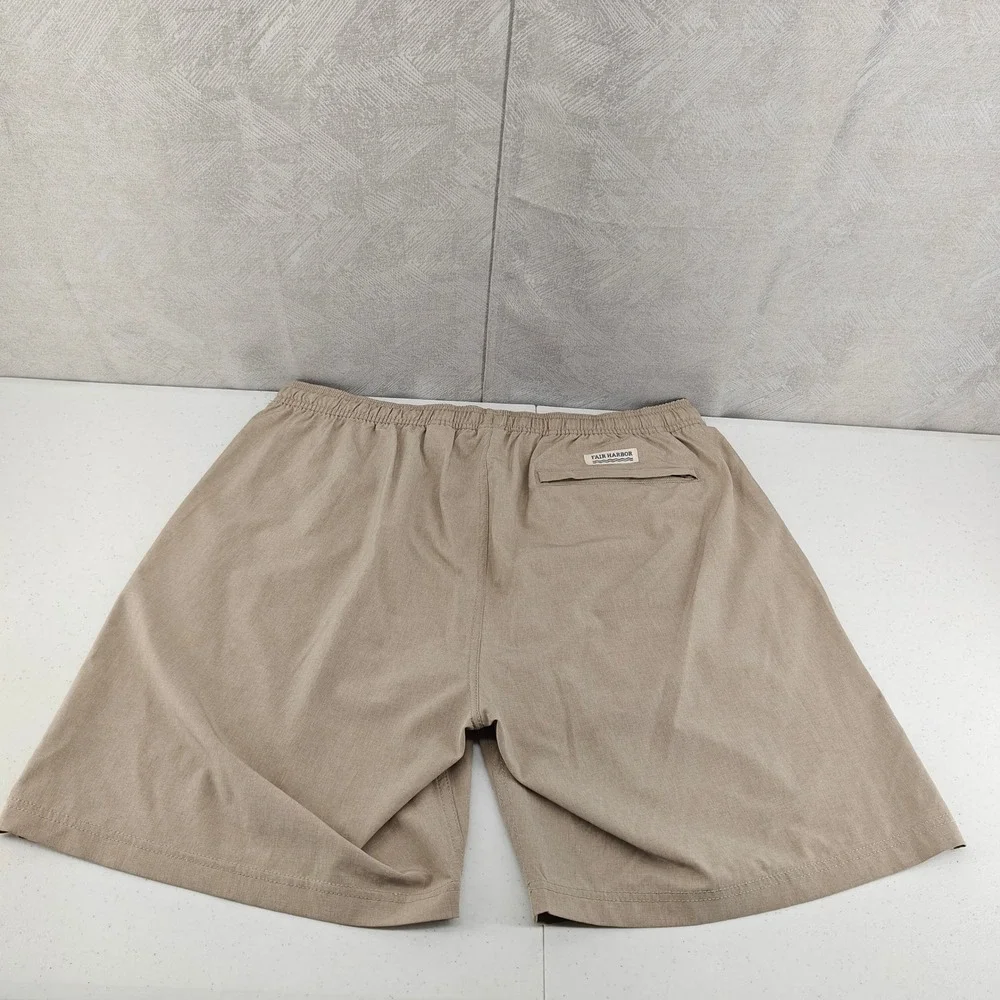 Fair Harbor Shorts Mens XXL Tan Khaki Beige Board Shorts Swim Trunks Unlined 2XL